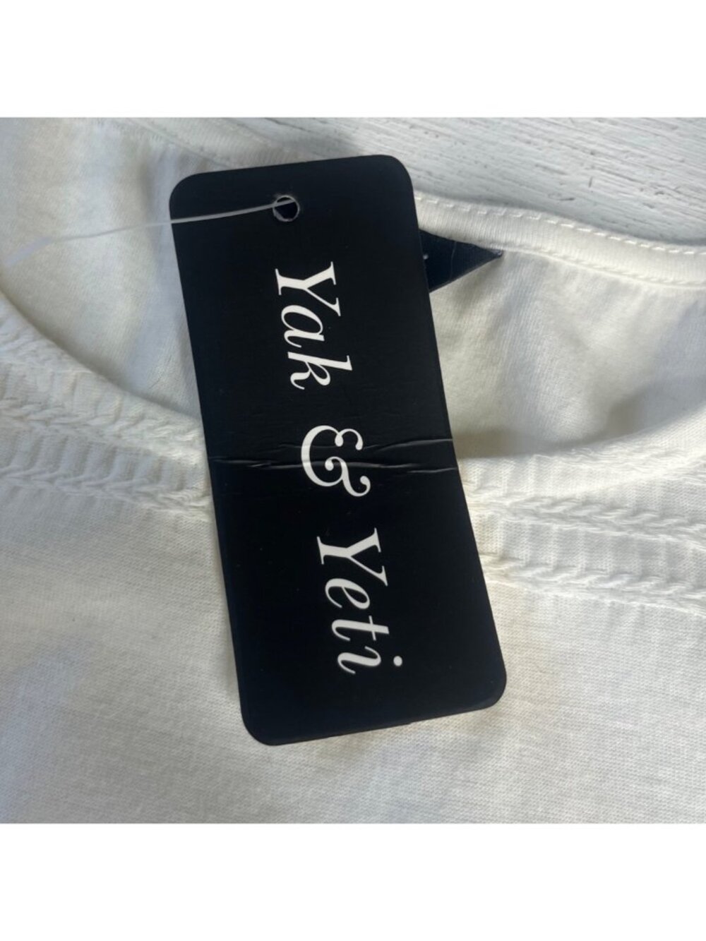 Yak & Yeti Sleeveless Cotton Dress Pockets Medium White New - Picture 7 of 8